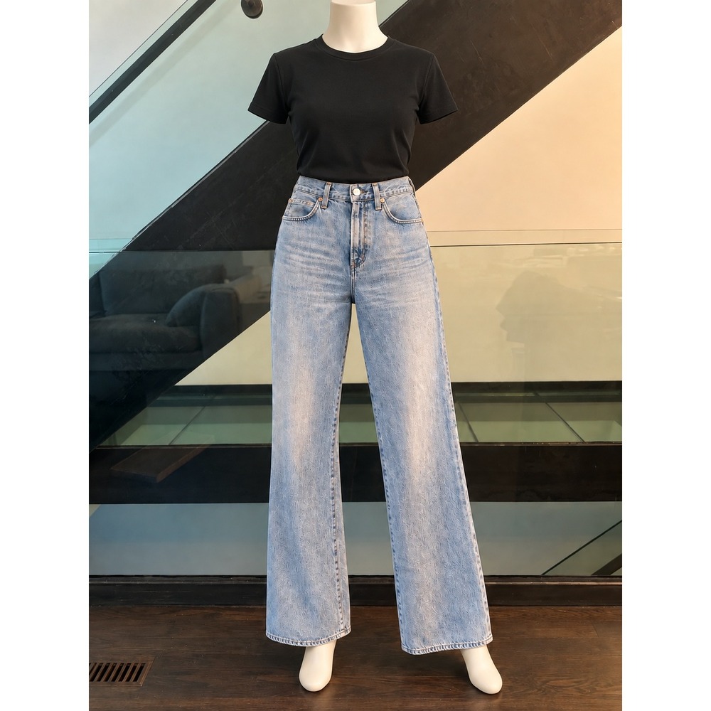 Citizens of Humanity Annina High Rise Wide Leg Jeans Light Wash 26 1944-1136